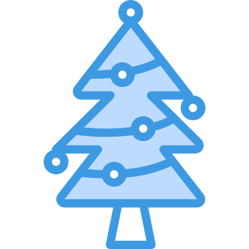 kerstboom itim2101 Blue icoon