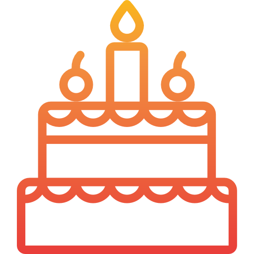gâteau d'anniversaire itim2101 Gradient Icône