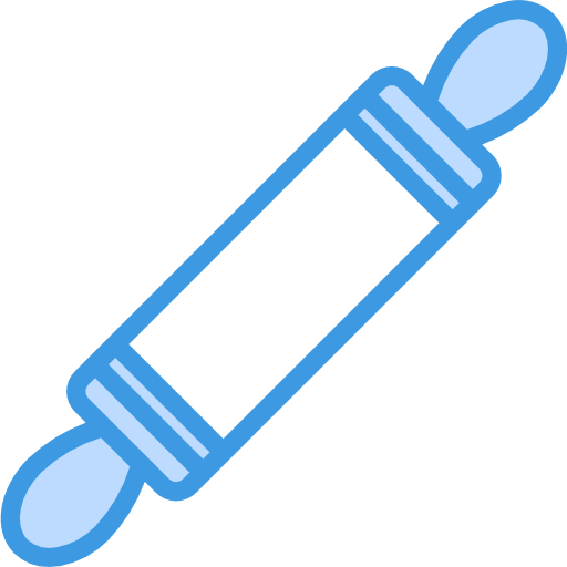 Rolling pin itim2101 Blue icon