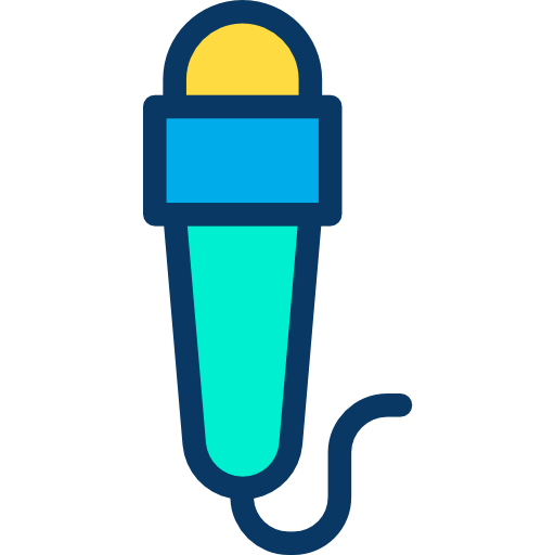 micrófono Kiranshastry Lineal Color icono