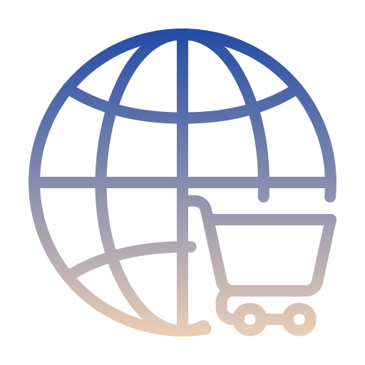 carrello globale Generic gradient outline icona