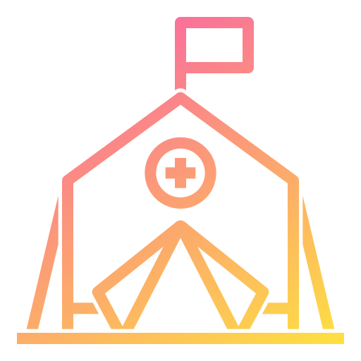 medische tent Generic gradient outline icoon