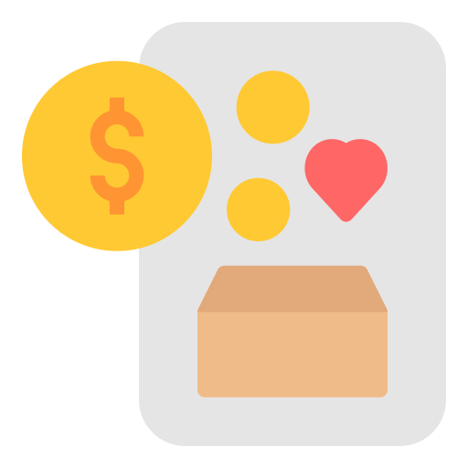 Online donation Generic color fill icon