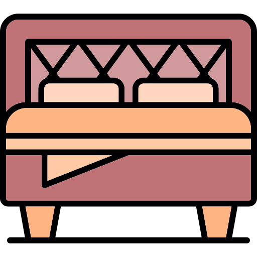 podwójne łóżko Generic color lineal-color ikona