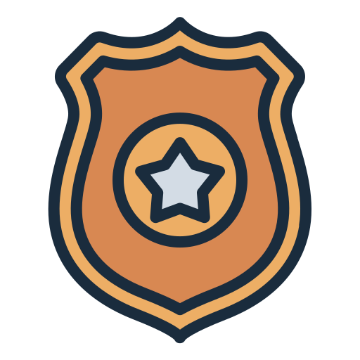 警察バッジ Generic color lineal-color icon