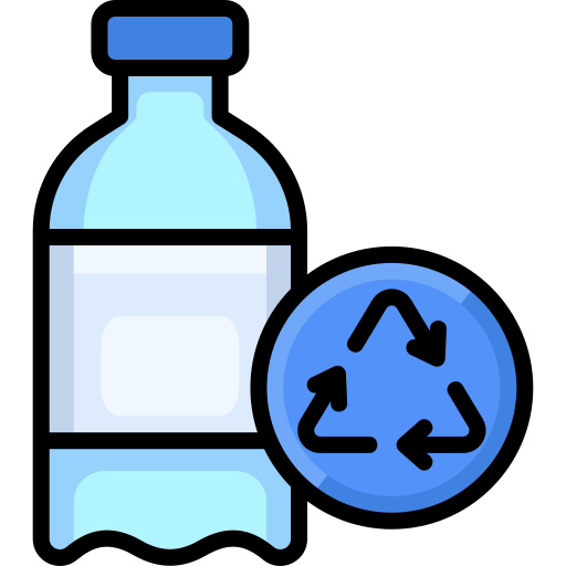 Пластиковая бутылка Generic color lineal-color иконка
