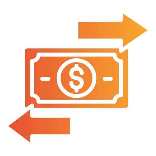 Money transfer Generic gradient fill icon