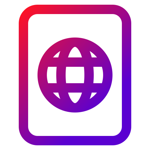 パスポート Generic gradient outline icon