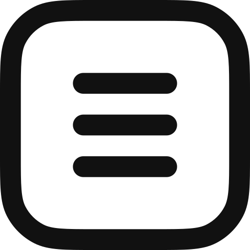 hamburger menu Generic black outline icoon