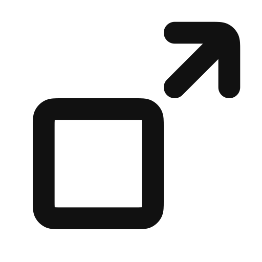 uitbreiden Generic black outline icoon