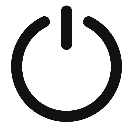 pulsante di accensione Generic black outline icona