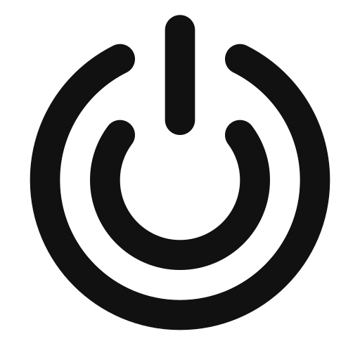 botón de encendido Generic black outline icono