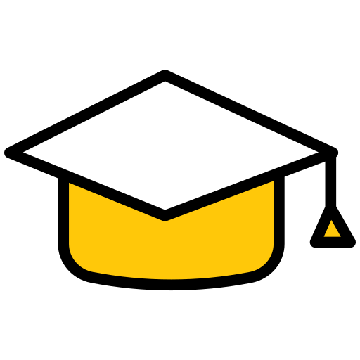 casquette de graduation Generic color lineal-color Icône