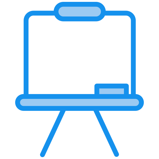 White board Generic color lineal-color icon