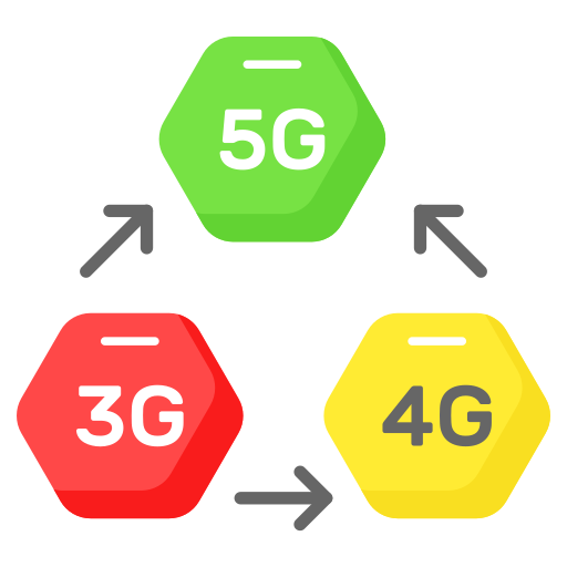 dados 5g Generic color fill Ícone