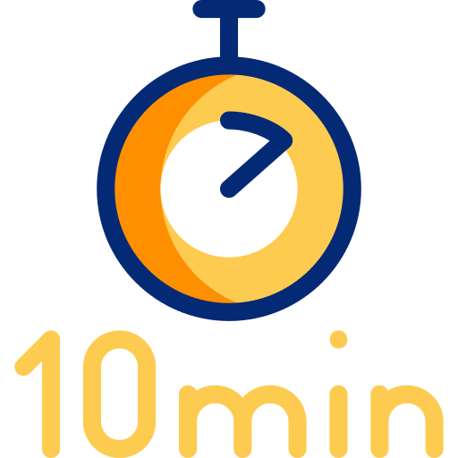 10 minutos Basic Accent Lineal Color icono