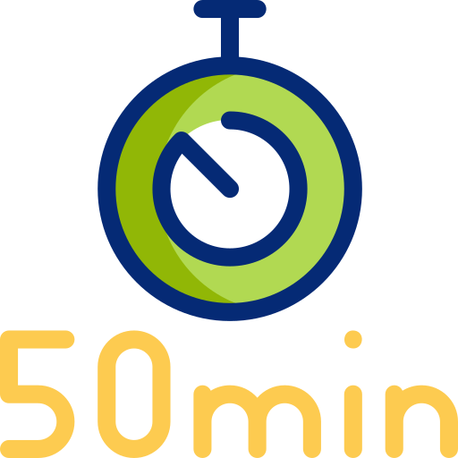 50 minutes Basic Accent Lineal Color icon
