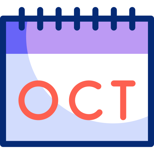 October Basic Accent Lineal Color icon