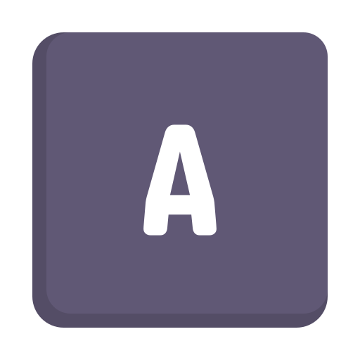 letter a Generic color fill icoon
