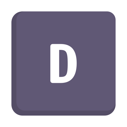 文字d Generic color fill icon