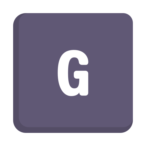 문자 g Generic color fill icon