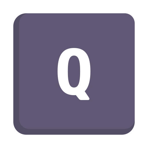 letter q Generic color fill icoon
