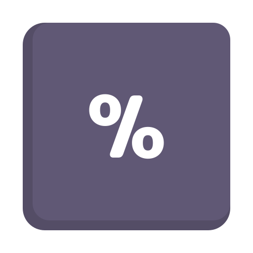 percentagem Generic color fill Ícone