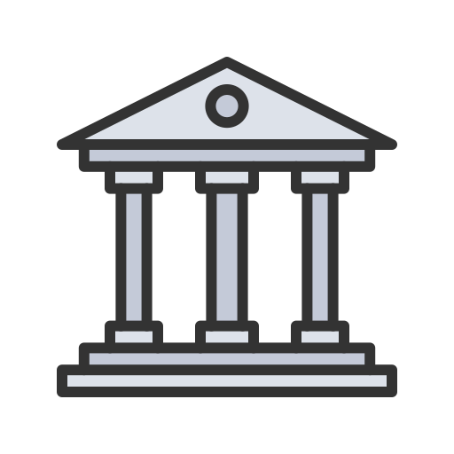 銀行ビル Generic color lineal-color icon