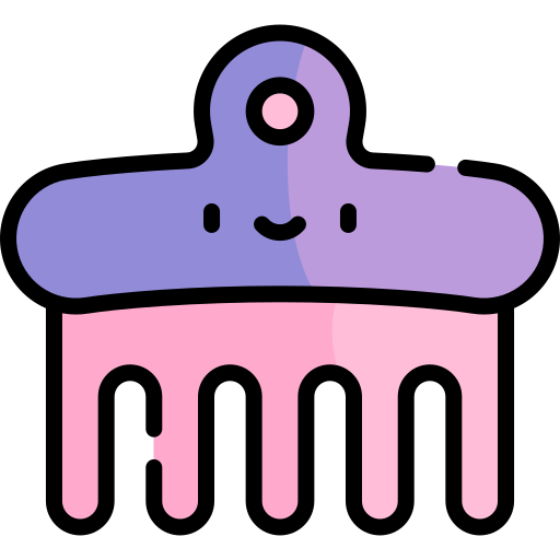 Comb Kawaii Lineal color icon