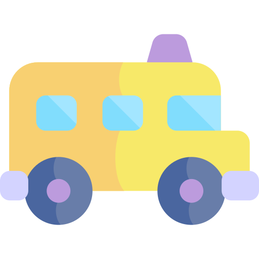 autobus Kawaii Flat ikona