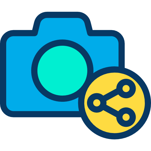 cámara fotográfica Kiranshastry Lineal Color icono