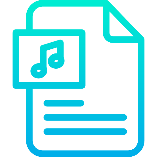 Music file Kiranshastry Gradient icon