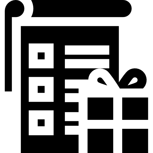 wunschzettel Basic Straight Filled icon
