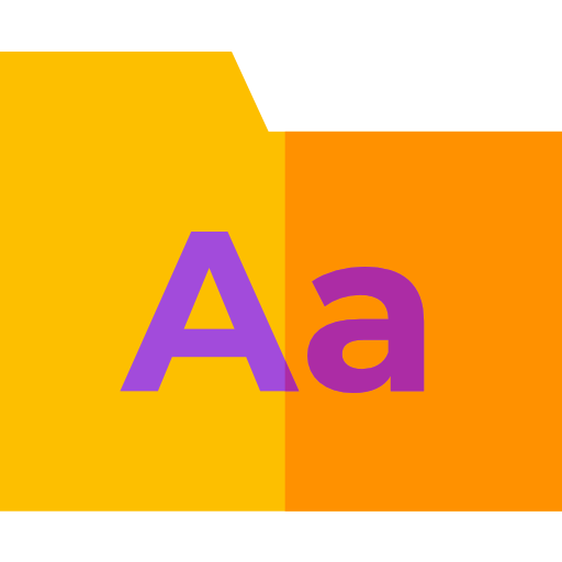 tipografia Basic Straight Flat icona