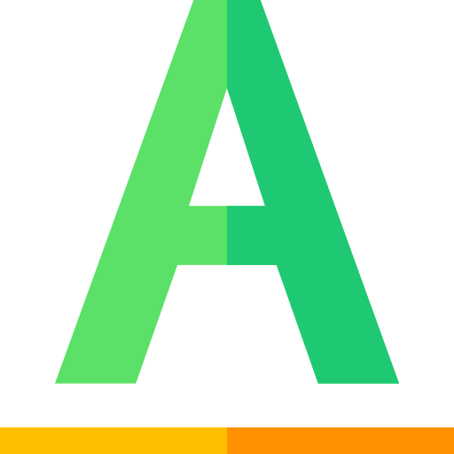 tipografia Basic Straight Flat icona