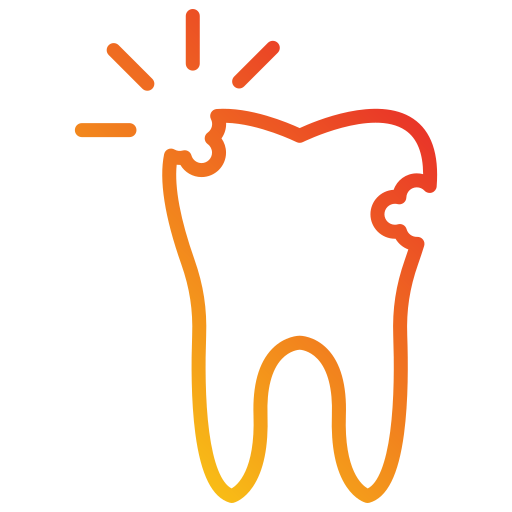 Dental caries Generic gradient outline icon