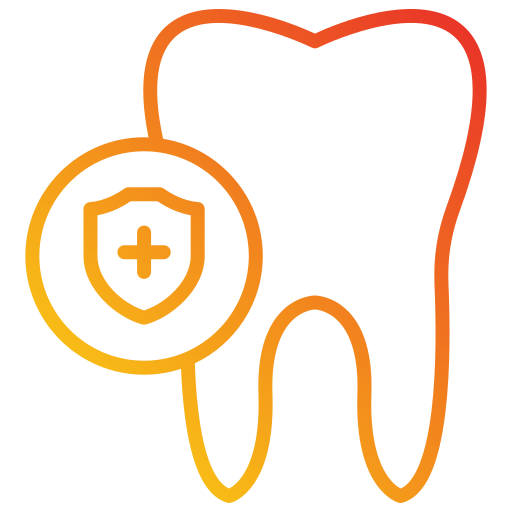 Защита зубов Generic gradient outline иконка