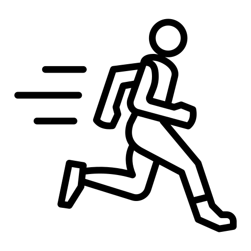 läuft Generic black outline icon