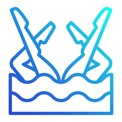 Synchronized swimming Generic gradient outline icon