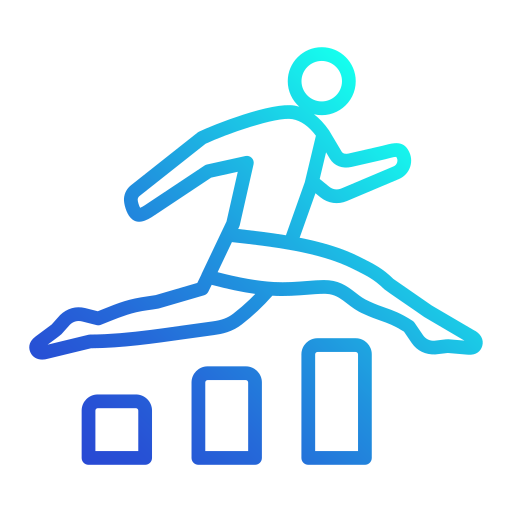 Triple jump Generic gradient outline icon