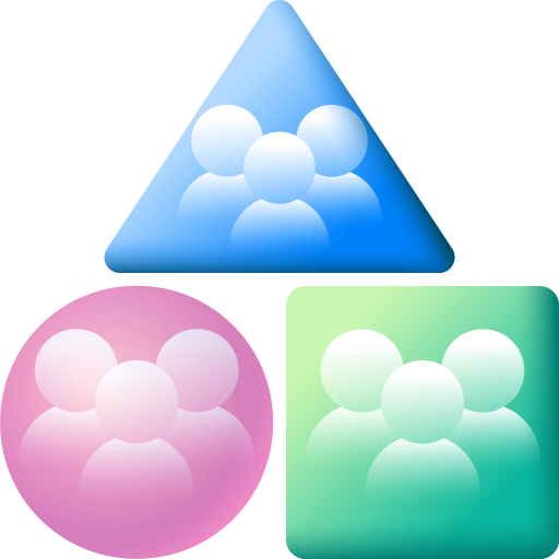 grupo de enfoque 3D Color icono