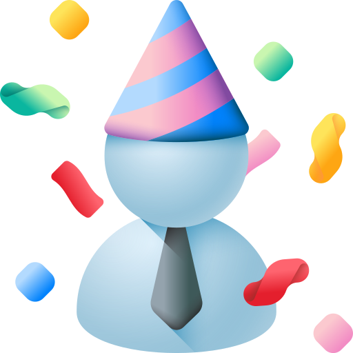 cumpleaños 3D Color icono
