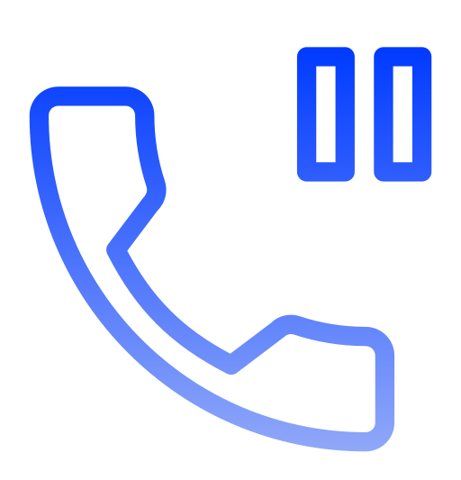 Pause call Generic gradient outline icon