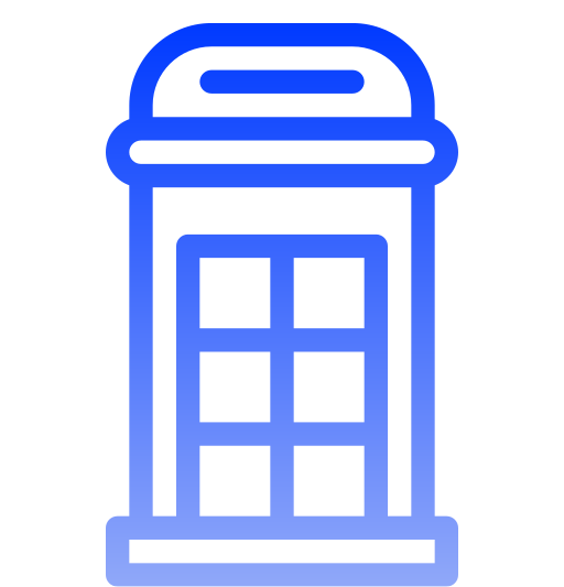 cabina telefonica Generic gradient outline icona