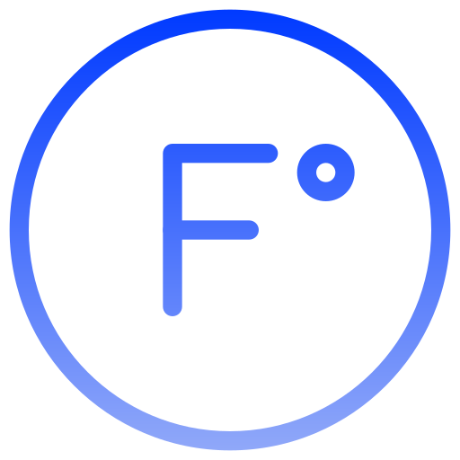 Fahrenheit Generic gradient outline icon