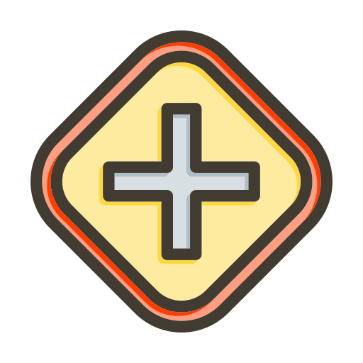 Crossways sign Generic color lineal-color icon