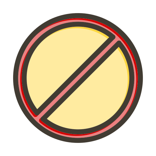 verboden teken Generic color lineal-color icoon
