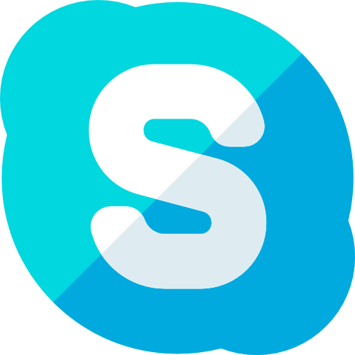 Skype Basic Straight Flat icon