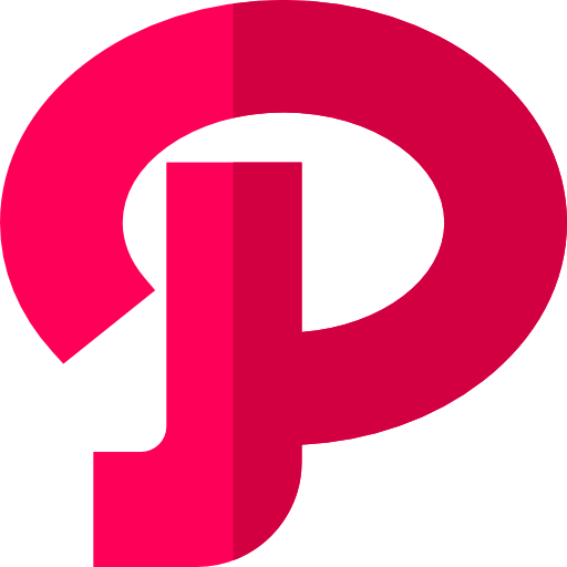 pinterest Basic Straight Flat icoon