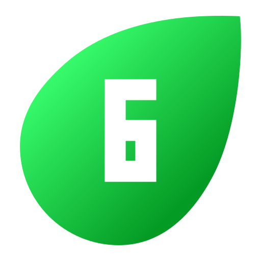 sześć Generic gradient fill ikona